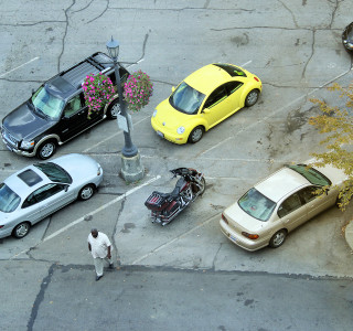 searching for a parking spot